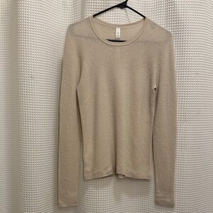 lululemon athletica 100% merino wool Long-Sleeve Top - size 14